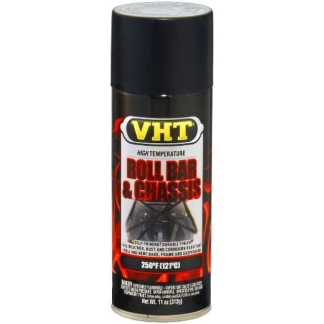 Pintura VHT para Barra de Rodadura y Chasis Negro Satinado 312 ml Aerosol