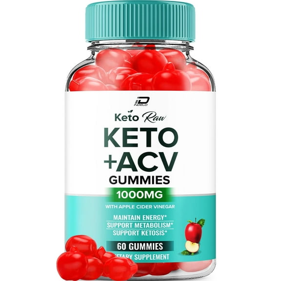 Keto Raw Gummies - Keto Raw Apple Cider Vinegar Gummy Supplement for Energy - Keto Raw Keto Gummies Dietary Supplement (60 Gummies)