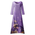 thumbnail image 4 of Robe d'Été Maxi Manches Demi-Cou Casual en Vrac Longue Plage Boutons Robe Grande Taille Boho Robe Robe Longue Ruché Fluide pour les Femmes, 4 of 6