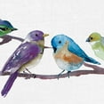 thumbnail image 3 of Masterpiece Art Gallery Colorful Spot Birds On A Tree Branch Canvas Art Print 12' x 36", 3 of 4