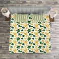 thumbnail image 3 of Ambesonne Irish Quilted Bedspread Set 3 Pcs, Happy St. Patrick's Day, King Size, Green Yellow White, 3 of 3
