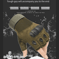 thumbnail image 2 of Guantes tácticos para hombre, de medio dedo, para exteriores, para montar en motocicleta, para fanáticos militares, para luchar y hacer ejercicio, 2 of 5