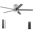 thumbnail image 1 of Open Box Honeywell Graceshire 52” Ceiling Fan with LED Light and Remote, Nickel, 1 of 12