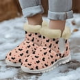 thumbnail image 4 of FUIALDOLG Womens Waterproof Snow Boots Ankle Casual Cold Weather Fur Lined Comfortable Booties Platform Boots Lug Sole Slip On Chunky Block Heel Ankle Booties, 4 of 9