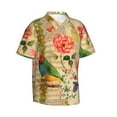 thumbnail image 2 of Haiem Vintage Bird Printed Hawaiian Shirt for Men - Men’s Casual Beach Summer Shirts - Stretch Fabric with Modern Fit-X-Large, 2 of 9