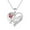 Red, variant on Heart Letter Necklace for Women Heart Shaped Necklace Pendant For Mother's Day Gift