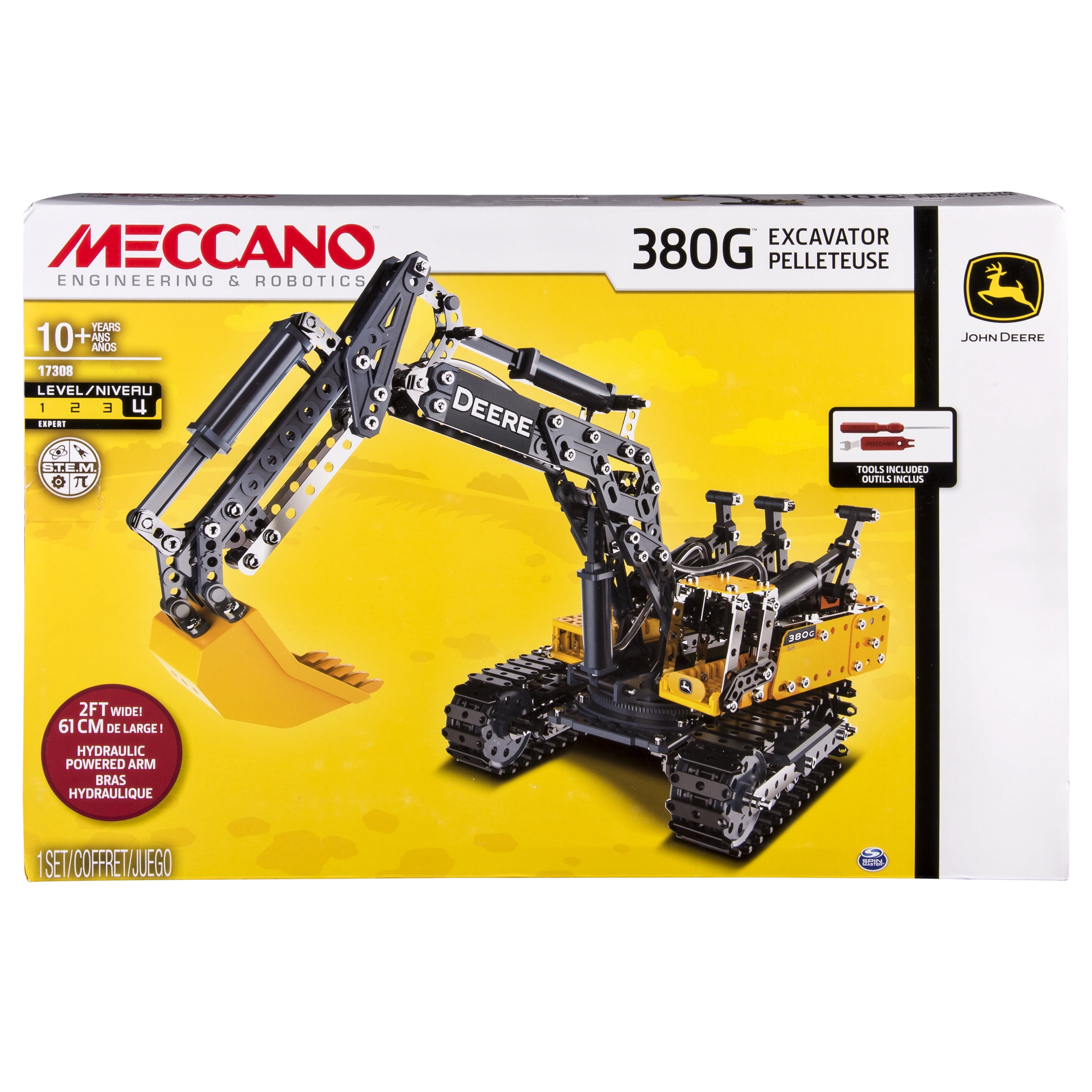 Meccano by Erector, John Deere 380G Excavator with Working Hydraulics ...