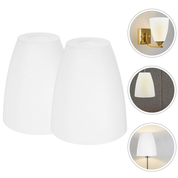HOMEMAXS 2 Pcs Room Lamp Shade Plastic Lampshade 11.50X10.00X10.00CM White
