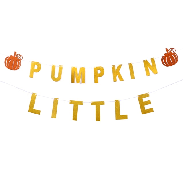 1 Set Thanksgiving Bunting Little Pumpkin Banner Autumn Party Decoration