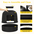 thumbnail image 5 of Norcho Hidden Cat Litter Box Enclosure, Plant Corner Furniture, Black, 5 of 9
