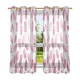 thumbnail image 6 of Yayeee Window Curtains Set of 2 for Living Room Light Filtering 63"x52", Pink Popsicle Pattern, 6 of 7