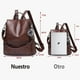 thumbnail image 3 of Mochila Mujer Moda Impermeable Antirrobo Bolsa Para Mujer MARRON OBSCURO pu mochila, bolso, dama, 3 of 3