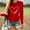 Red, variant on Tops O Neck Casual Letter Print Long Sleeve Heart Shaped Women Women's Blouse Long Sleeve Shirts for Women Valentines Day Shirts for Men Pack of Turtle Neck Top for Women Long Sleeve Casual T Shirt