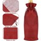 thumbnail image 3 of 12 bolsas de vino de arpillera con cordón, reutilizables para decoración de botellas de vino para bodas, fiestas, vacaciones, 16 x 36 cm, color rojo, 3 of 5