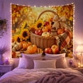 thumbnail image 2 of Still Life Bountiful with Harvest Realistic Harvest Toned Woven, Mystical Fantasy for Space Lovers, Galaxy Room Decor, Halloween Gift, Tapestry Wall Hanging for Bedroom and Dorm, 2 of 7