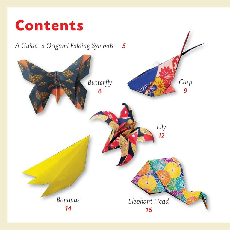 Origami Paper in a Box - Chiyogami Patterns: 200 Sheets of Tuttle Origami Paper: 6x6 Inch Origami Paper Printed with 12 Different Patterns: 32-Page Instructional Book of 12 Projects