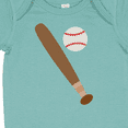thumbnail image 4 of Inktastic Baseball Bat and Ball Boys or Girls Baby Bodysuit, 4 of 5