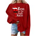 thumbnail image 1 of Gibobby Sudaderas navideñas Tops para mujer, de tamaño, sudadera de manga larga, suéter con capucha, blusa de otoño para chicas adolescentes(Rojo,XG), 1 of 4
