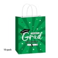 thumbnail image 2 of 10 Pack Graduation Kraft Paper Bags, White Gift Tote Pouches, Multipurpose Shopping Sack, Lightweight Packaging Bag for Birthday Party and Jewelry Storage, 2 of 5