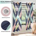 thumbnail image 3 of Yayeee Window Curtains Light Filtering 63"x42" Grommet Panel Pair Home Living Room Decor, Green Stripes, 3 of 7