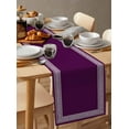 thumbnail image 3 of Table Runners 48 Inches Long Dress Scarves, Dark Purple Greek Key Farmhouse Kitchen/Dining Table Runner, Short Coffee Tablerunners, Geometric Greece Ancient Farmhouse Geo 13x48 Inch, 3 of 7