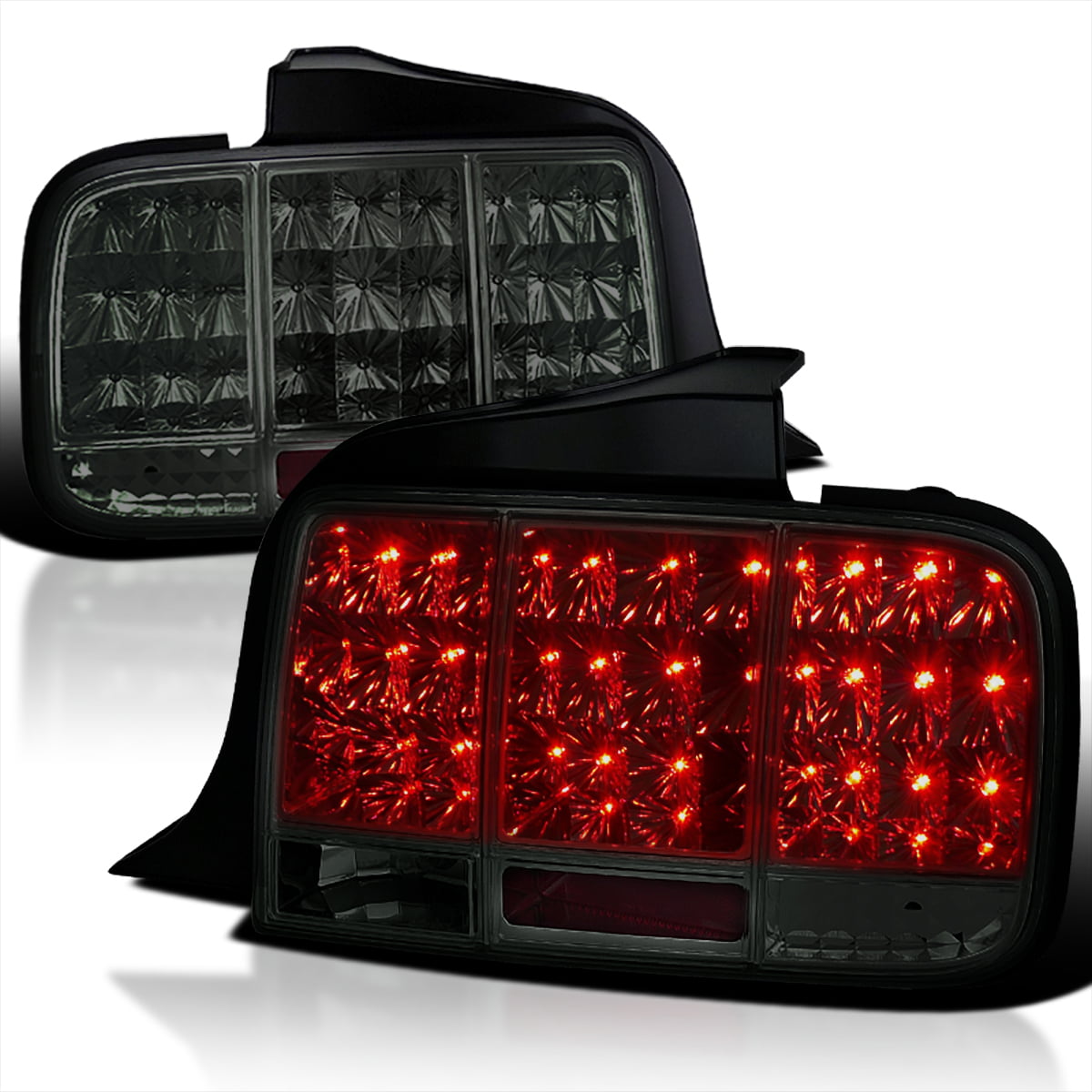 05-09 Mustang Sequential LED Smoke Lens Parking Tail Lights Brake Rear Lamps 