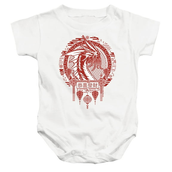 Dungeons and Dragons Year of the Dragon Beast in the Clouds Unisex Infant Snap Suit for Baby (24 Months) White
