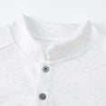 thumbnail image 7 of Ohufall Men's Tshirts Short Sleeve Solid Color Button Tops Pullover Breathable Trend Stand Up Collar T-shirt, 7 of 7