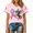 Z015_Watermelon Red, variant on Breast Cancer Shirts for Women Pink Ribbon Shirt Cancer Awareness T-Shirt Spread The Hope Shirt Casual Short Sleeve Vneck Tops