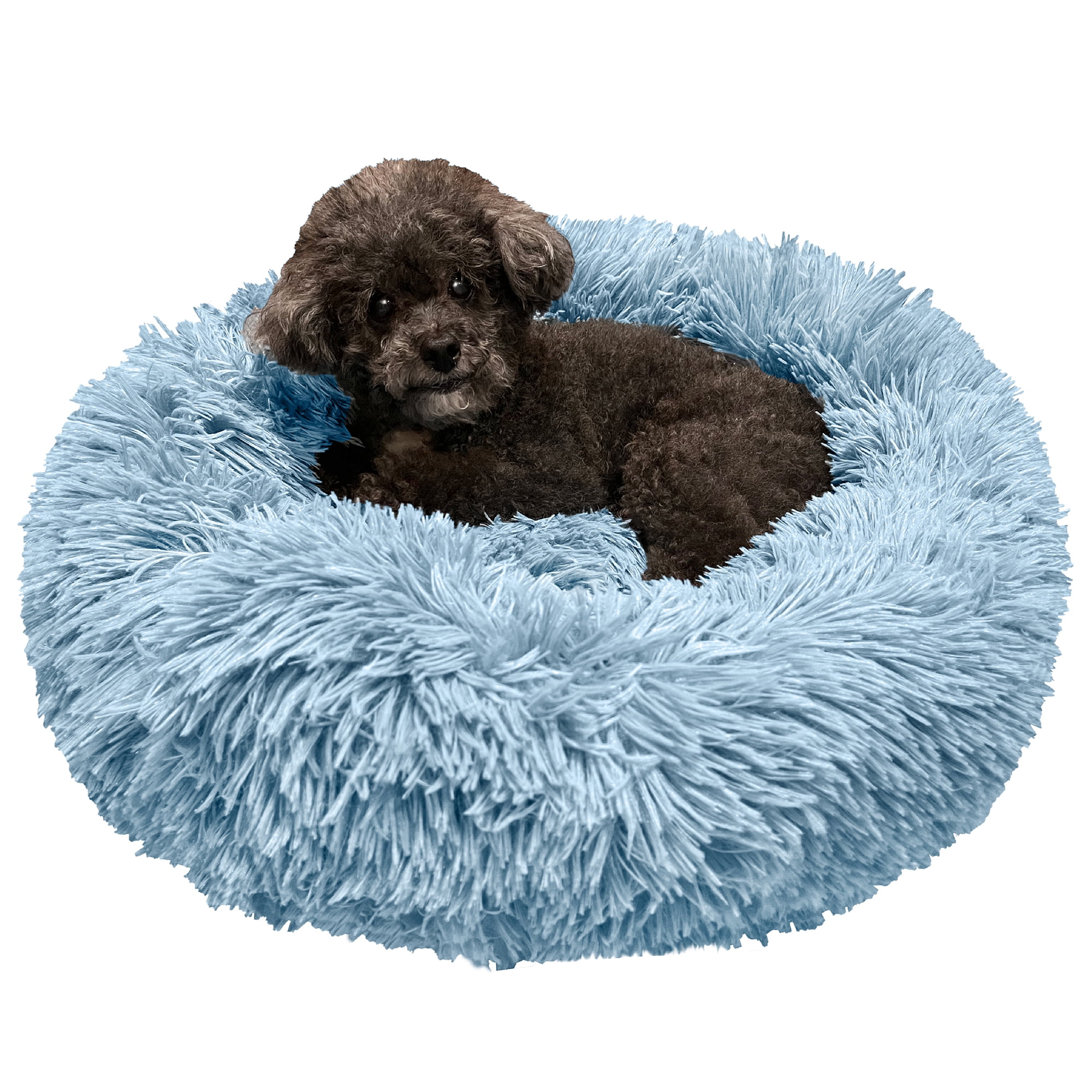 PetAmi Calming Dog Bed for Small Dogs, Round Donut Washable Pet Bed for Cat  Puppy, 23 Inches, Anti Anxiety Cat Bed Cuddler, Fluffy Plush Dog Bed, Fits  up to 25 lbs, Dusty