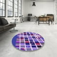thumbnail image 4 of Ahgly Company Machine Washable Indoor Rectangle Transitional Bright Purple Area Rugs, 5' x 8', 4 of 7