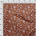 thumbnail image 3 of oneOone Cotton Poplin Orange Fabric Kalamkari Traditional Sewing Fabric By The Yard Printed Diy Clothing Sewing Supplies 42 Inch Wide, 3 of 5