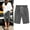 Grey, variant on Women Summer Cotton Plus Size Shorts - High Waisted, Lacing Design - Five Point Pants with Pockets, Polyester - Breathable for Beach & Workout