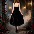 thumbnail image 6 of Gunia Halloween Dresses Women Festival Fashion Halloween High-Low Dresses Lace Off The Shoulder For Party Classic Clothes Black, 6 of 7