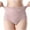 Pink, variant on Womens Ice Silk No Show Underwear Tummy Control High Waisted Seamless Underwear Full Coverage Comfy Breathable Panties