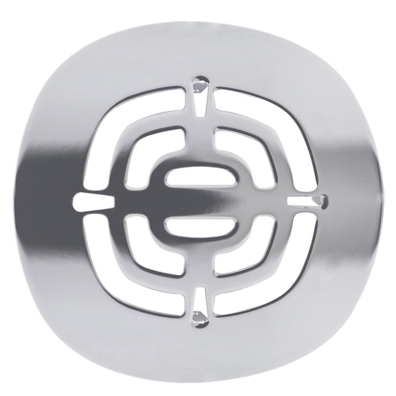 D316-26 4-1/2" OD Brass Snap-in Shower Grid Drain Cover, Polished Chrome