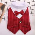thumbnail image 1 of Xiao Hua Camiseta de traje para perro y gato, camisetas transpirables para mascotas, sudadera para cachorro, ropa para perro, abrigos para perros pequeños, medianos y gatos, rojo vino, L, 1 of 4