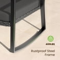 thumbnail image 4 of Rocking Patio Bistro Sets - All-Weather - 3 Piece Rattan Conversation Furniture Set, Wicker Outdoor Front Porch Chair for Balcony, Porch, Garden, Backyard, Poolside,Medium Gray, 4 of 8
