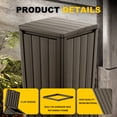 thumbnail image 5 of Joxxoaa Outdoor Trash Hideaway, Resin Refuse Container with Lid, Large Capacity - Stylish Concealed Waste Storage for Patio, Backyard, Deck or Garden.(Brown), 5 of 7