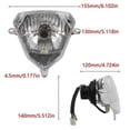 thumbnail image 4 of Motorcycle Headlight Halogen Headlight Wick Running Light for Beta RR, 4 of 5