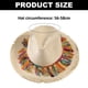 thumbnail image 2 of Sombrero de paja para mujer, de 56 a 58 cm de circunferencia, para playa, verano, para el sol, con borlas, 2 of 5
