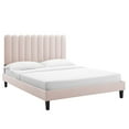 thumbnail image 2 of Modway Furniture Full Bed, Soft Pink Vertically Tufted Headboard, Wood Legs, 2 of 10