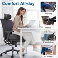 thumbnail image 7 of Seat Cushion Gel Chair Cushions Office Chair Cushions Anti-Slip Bottom Removable Cover Tailbone Pain Relief Cushion Memory Foam Seat Cushion 5.28 in Thick, 7 of 7