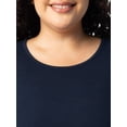 thumbnail image 6 of Fruit of the Loom Women's Beyond Soft Long Sleeve Top & Fleece Bottom Pajama Set, Sizes S-4X, 6 of 8