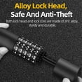 thumbnail image 3 of Bicycle Lock 90cm/120cm/150cm Bicycle Lock Cable High Security 5 Digit Resettable Combination Lock Anti-Theft Coiled Cable Lock for Bicycle Motorcycle Ebike, 3 of 8