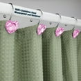 thumbnail image 4 of Shower Curtain Hooks Rings for Bathroom, 12PCS Heart Stainless Steel Rust Resistant Decorative Rhinestones Shower Curtain Rings Hangers for Shower Curtains, 4 of 6