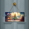 thumbnail image 2 of Merry Christmas Australian Cattle Dog Santa Hat Xmas Tree Winter Holiday Landscape Wood Sign Heeler Lover Gifts Hanging Wall Home Decor - 01013, 2 of 5