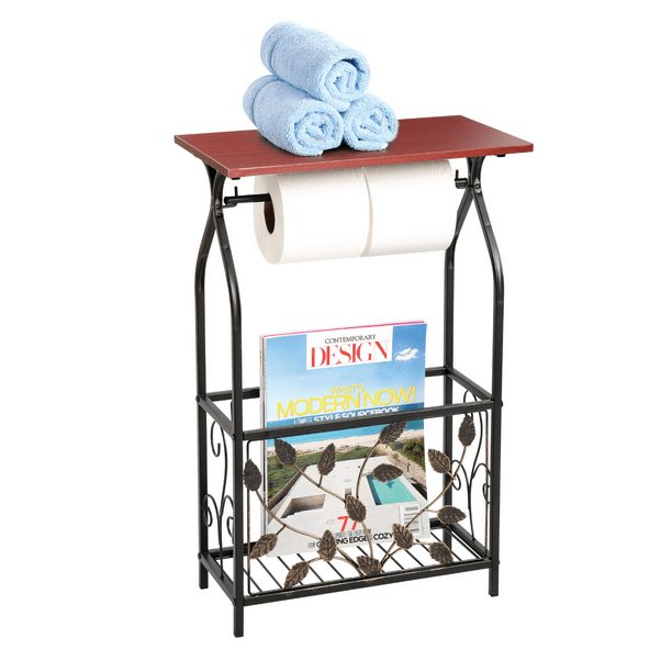 Toilet Tissue Paper Holder Stand Rack, Bathroom Table Stand