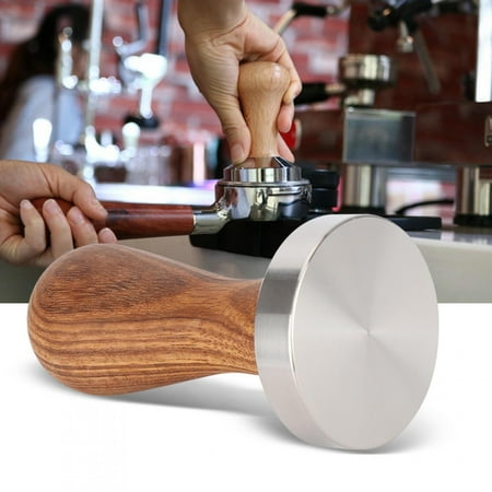 

Keenso 51mm Stainless Steel Wood Handle Coffee Tamper Coffee Powder Pressing Tamping Tool for Home Use 51mm Coffee Tamper