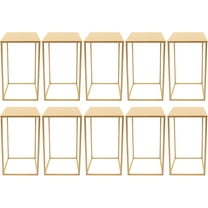 10Pcs 23.6inch Rectangle Vases Wedding Centerpieces for Tables Geometric Metal Flower Stand Gold, Rectangular Geometric Flower Rack for Wedding Decorations, Event, Party, Home
